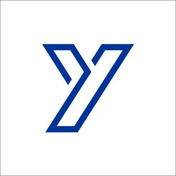 Initials letter y mono line logo vector template Stock Illustration
