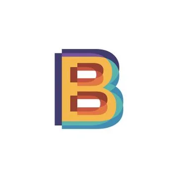 Initials letters B logo design vectors modern colorful Stock Illustration