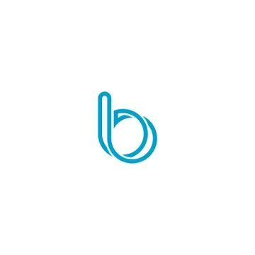 Initials letters B logo designs vectors unique Illustrazione stock