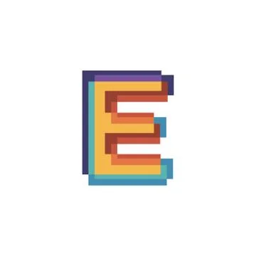 Initials letters E logo design vectors modern colorful Stock Illustration