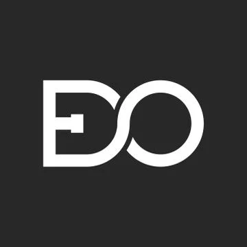 Initials letters EO logo monogram in the infinity shape, combination two lett Stock Illustration