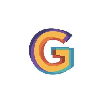 Initials letters G logo design vectors modern colorful Illustrazione stock
