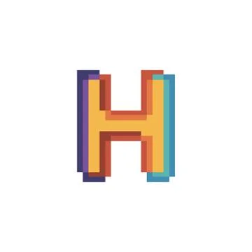 Initials letters H logo design vectors modern colorful Stock Illustration