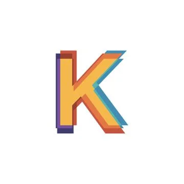 Initials letters K logo design vectors modern colorful Stock Illustration