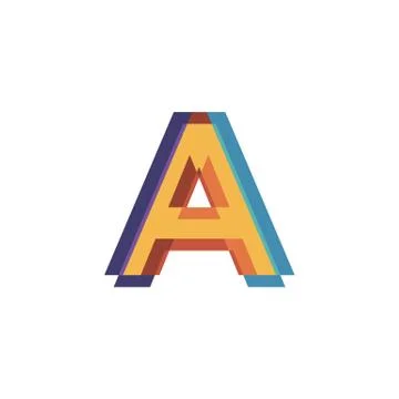 Initials letters A logo design vectors modern colorful Illustrazione stock