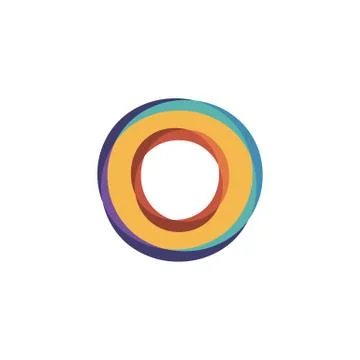 Initials letters O logo design vectors modern colorful Stock Illustration
