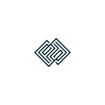 Initials letters PD logo design vectors elegant, unique V.4 Stock Illustration