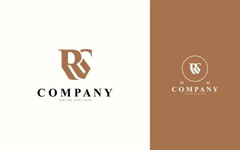 The initials of the letters R and S become one logo Stock Illustration