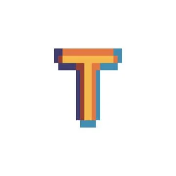 Initials letters T logo design vectors modern colorful Stock Illustration