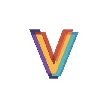 Initials letters V logo design vectors modern colorful Stock Illustration
