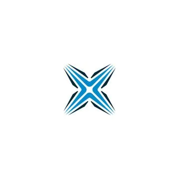 Initials letters X logo design vectors unique, modern Stock Illustration
