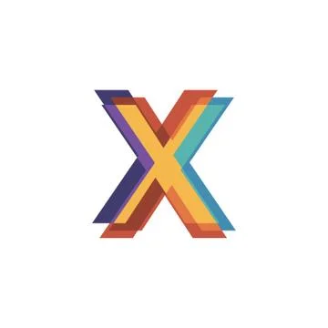Initials letters X logo design vectors modern colorful Stock Illustration