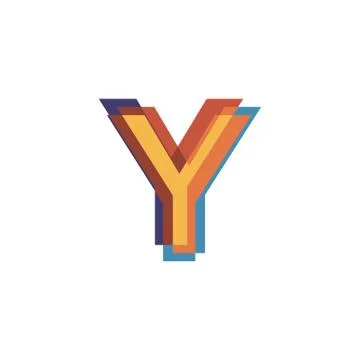 Initials letters Y logo design vectors modern colorful Stock Illustration