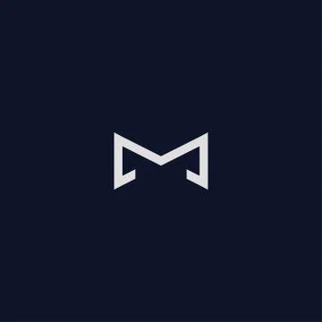 Initials logo letter M  elegant and professional Stock Illustration