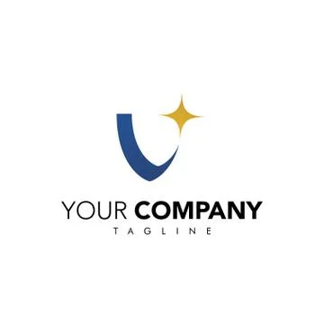 Initials logo letter U elegant and professional Stock Illustration