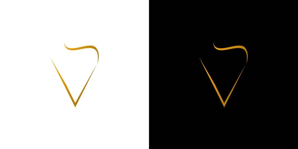 The initials logo letter VS is elegant and luxurious design Stock Illustration