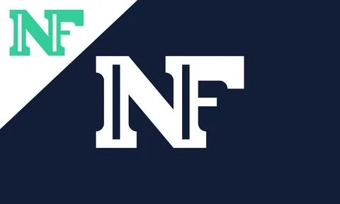 Initials logo NF illustration Stock Illustration