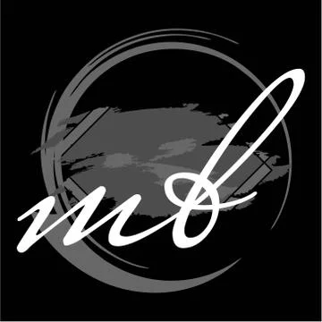 Initials M B modern handwritten signature logo Illustrazione stock