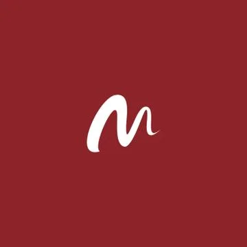 The initials M logo is simple and modern88 Stock Illustration