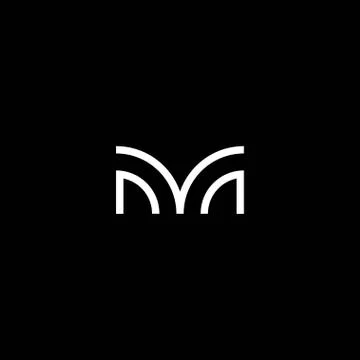The initials M logo is simple and modern8868 Stock Illustration