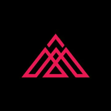 Initials M triangle logo vector abstract Stock Illustration