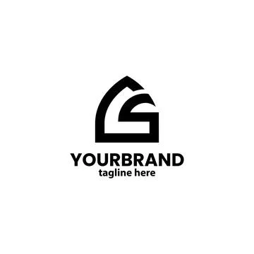 Initials modern abstract GS logo design vector イラスト素材