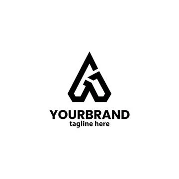 Initials modern AG logo design design vector Stockillustratie