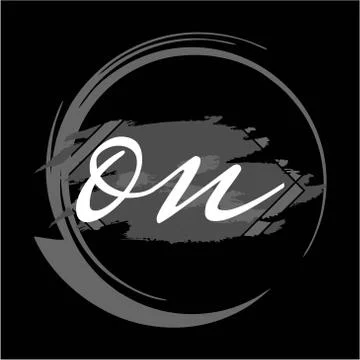 Initials O N modern handwritten signature logo Stock Illustration