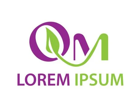 Initials OM illustration Stock Illustration