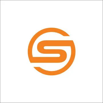 Initials S circle logo vector abstract Stock Illustration