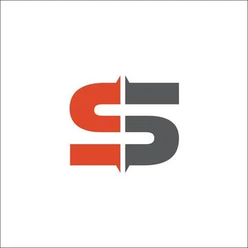 Initials S or SS Logo design vector icon symbol template Stock Illustration