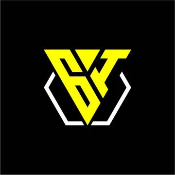 Initials triangle G I has a simple modern minimalist design with cup decorati Stock Illustration