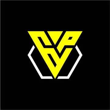 Initials triangle G P has a simple modern minimalist design with cup decorati Stock Illustration