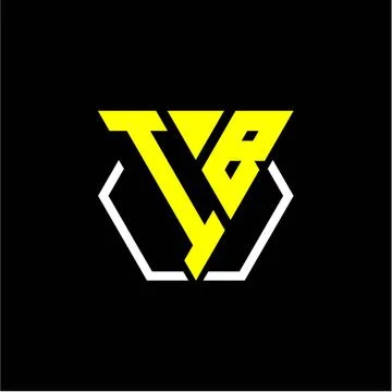 Initials triangle I B has a simple modern minimalist design with cup decorati Stock Illustration