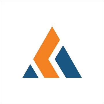 Initials A triangle Logo vector Template abstract Stock Illustration