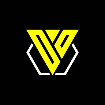 Initials triangle O O has a simple modern minimalist design with cup decorati Stock Illustration