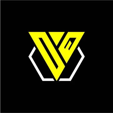 Initials triangle O Q has a simple modern minimalist design with cup decorati Stock Illustration