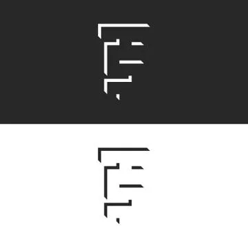 Initials TS isometric letters logo. Creative ST monogram of negative space de Stock Illustration