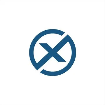 Initials X circle logo vector abstract Stock Illustration