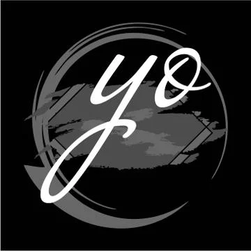 Initials Y O modern handwritten signature logo Illustrazione stock