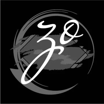 Initials Z O modern handwritten signature logo Stock Illustration
