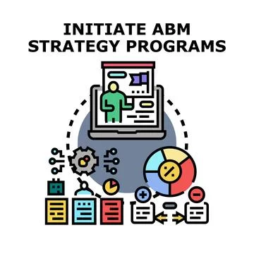 Initiating abm strategy programs concept vector illustration 스톡 일러스트
