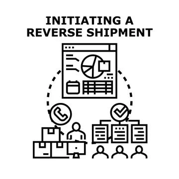Initiating reverse logistics with product return management system イラスト素材