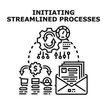 Initiating streamlined business processes concept vector illustration イラスト素材
