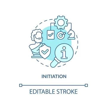 Initiation turquoise concept icon Illustrazione stock