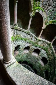 The Initiation Well vertical view pattern Stock Photos