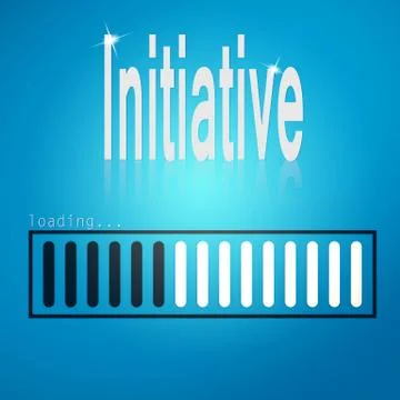 Initiative blue loading bar Stock Illustration