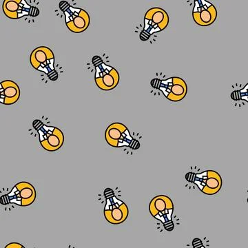 Initiative interview job vector seamless pattern Stock Illustration