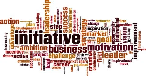 Initiative word cloud Stock Illustration