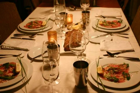 Initimate dinner party Stock Photos